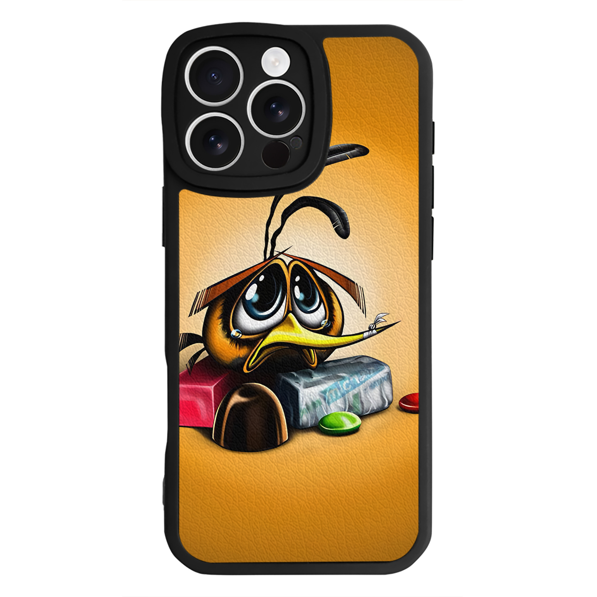 （画像用） Angry Birds アングリーバード 【iPhone 16シリーズ対応】シリコンスマホケース（レザー調） 材質：シリコン